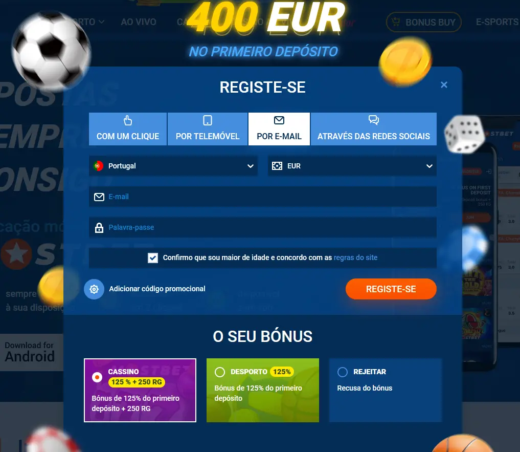 Registo por e-mail na Mostbet Registo por e-mail na Mostbet